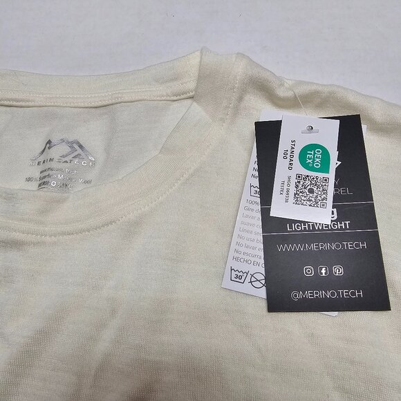 New Merino Tech 100% Super Fine Wool Lite Mens T Tee Shirt Short Sleeve XL - Picture 1 of 16